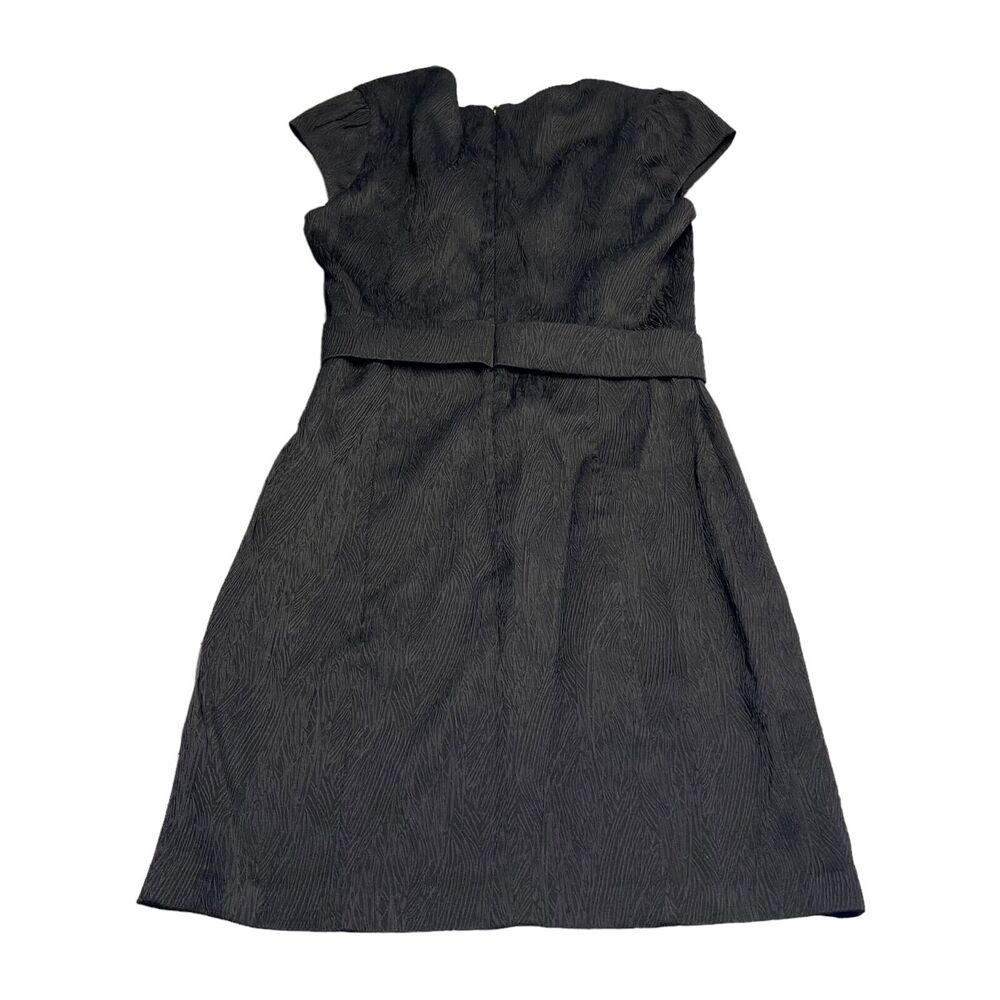 Max & Cleo Fit & Flare Dress Girls 4 Textured Belted Cap Sleeve Square Neck - Picture 2 of 7